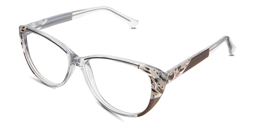 Serena eyeglasses in the cliffbush variant - have a narrow nose bridge.