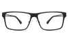 Skinner eyeglasses in the wade variant - it's a rectangular frame in color matte black.