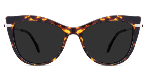 Susan Black Sunglasses Solid in the Tortoise variant - it's a full-rimmed frame with acetate built-in nose pads.