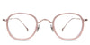 Tansi eyeglasses in the melon variant - it's a full-rimmed frame in pink and rose gold color.