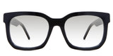 Tatum black tinted Gradient in the Midnight variant - it's an acetate frame with a U-shaped nose bridge and a broad temple.