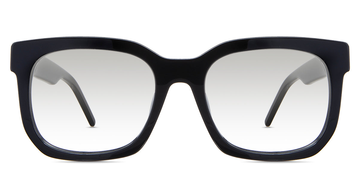 Tatum black tinted Gradient in the Midnight variant - it's an acetate frame with a U-shaped nose bridge and a broad temple.