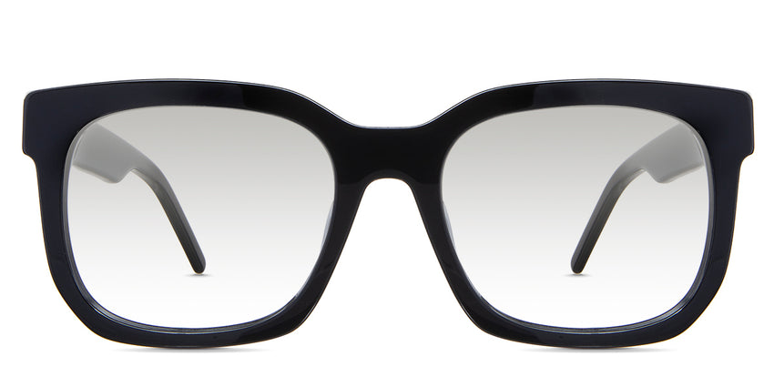 Tatum black tinted Gradient in the Midnight variant - it's an acetate frame with a U-shaped nose bridge and a broad temple.