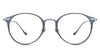 Titus eyeglasses in the gun variant - it's an oval frame with a pointed end piece.