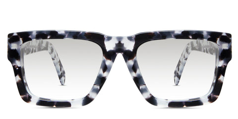 Tori black tinted Gradient sunny eyeglasses in moonlight variant with acetate material in square shape