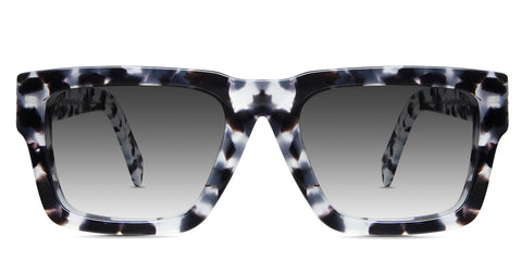 Tori black tinted Gradient sunny eyeglasses in moonlight variant with acetate material in square shape