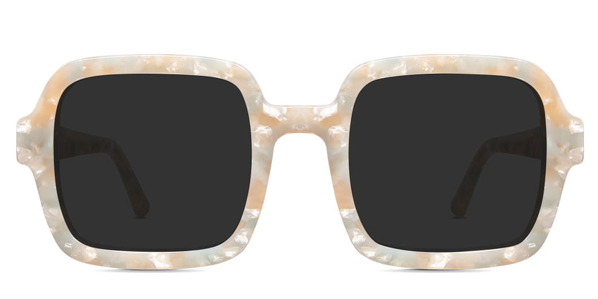 Udo Gray Polarized glasses in opaline variant - it's wide square frame best to protect eyes from sunny rays