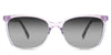 Yara black sunglasses Gradient in the catmint variant - it's an oval-shaped frame with an acetate nose bridge and a slim temple.