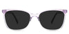 Yara black sunglasses Standard  Solid in the catmint variant - it's an oval-shaped frame with an acetate nose bridge and a slim temple.