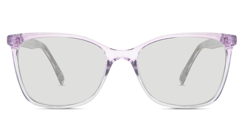 Yara black tinted glasses Standard Solid in the catmint variant - it's an oval-shaped frame with an acetate nose bridge and a slim temple.