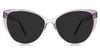 Ziva black tinted Standard Solid in the Lilac variant - it's a cat-eye-shaped frame with a U-shaped nose bridge and a short temple.