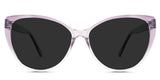 Ziva gray Polarized in the Lilac variant - it's a cat-eye-shaped frame with a U-shaped nose bridge and a short temple.