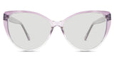 Ziva black tinted Standard Solid in the Lilac variant - it's a cat-eye-shaped frame with a U-shaped nose bridge and a short temple.