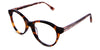 Bloso frame in hickory variant with orange and brown colour - round frame with acetate material - with thin temple arms 