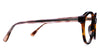 Bloso eyeglasses in hickory variant tortoise style with low nose bridge and in built nose pads