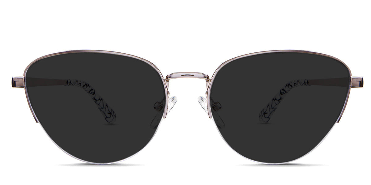 Burke black tinted Standard Solid metal frame sunglasses in argos variant - frame size is 54-16-140