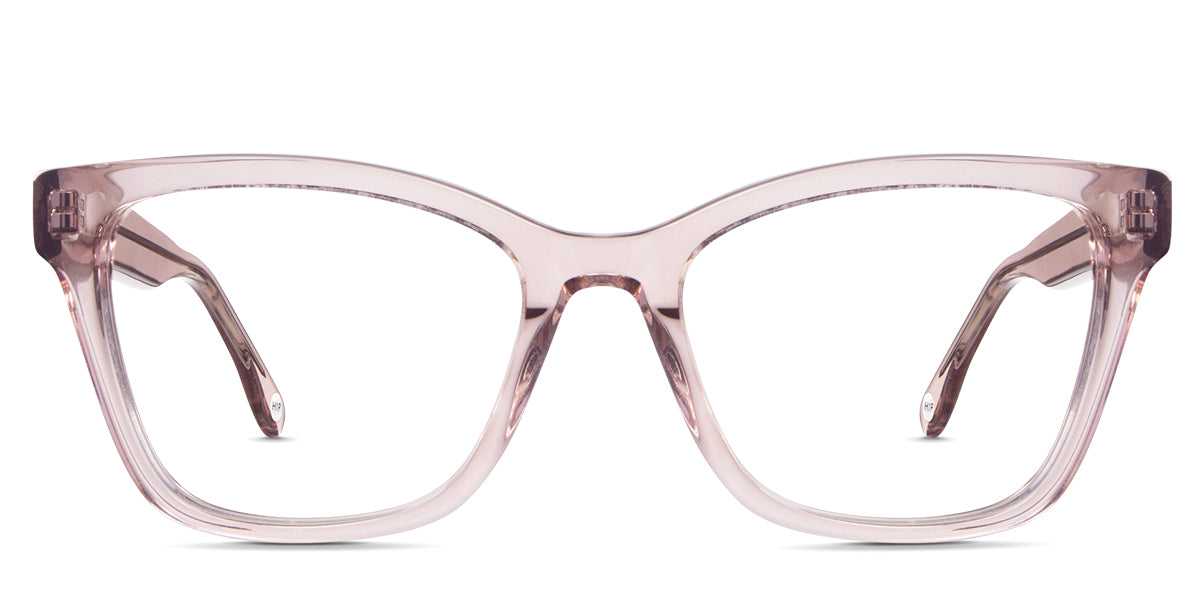 Prile glasses in aurum variant - it's square shape frame in dusty rose brown color.